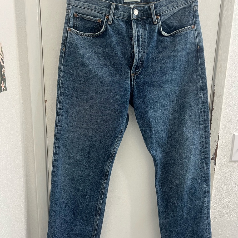Agolde Men’s Indigo Straight-Leg Jeans